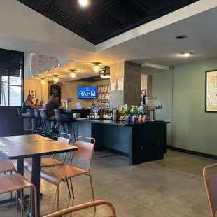 The Bar at the front.