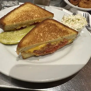 Grilled cheese with bacon and tomato on thick white bread.  Had a craving and they did it perfectly.