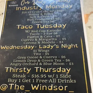 New specials
