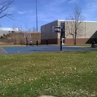 The basketball court was in good shape