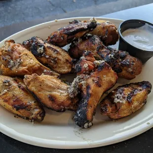 Garlic wings, breaded, Daytona style