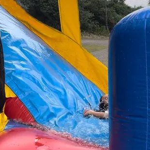We got the Wet Bouncy House w/slide and a little obstacle course. I didn't have to worry about a pool portion because we had littles.