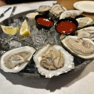 oysters on the half shell