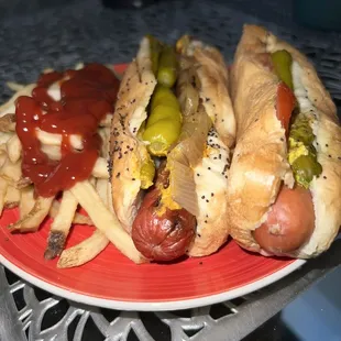 Windy City 's Chicago Style Hot Dog &amp; Fries Sandwich &amp; Vienna Beef Polish (Regular or Spicy)