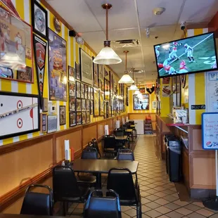 the inside of the restaurant