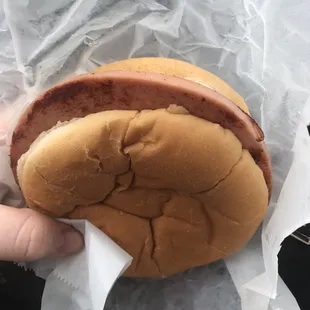 Thick fried bologna