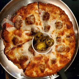 Thin Crust Pepperoni and Sausage Pizza