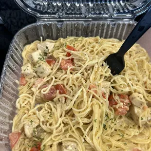 This is the chicken and mushroom pasta.