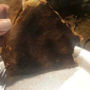 Burned pizza