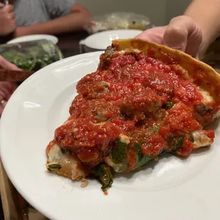 Nice, hefty deep dish slice