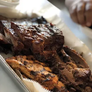 BBQ Sampler (entree size not appetizer)