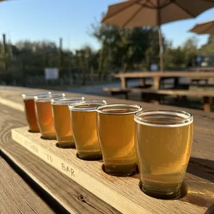 a flight of ciderys