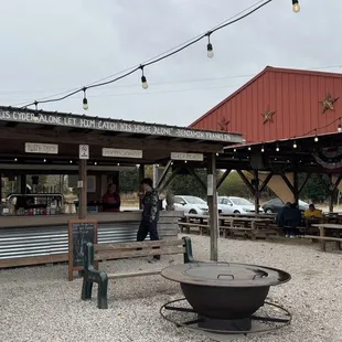 outdoor seating area