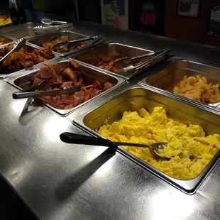 Breakfast buffet.