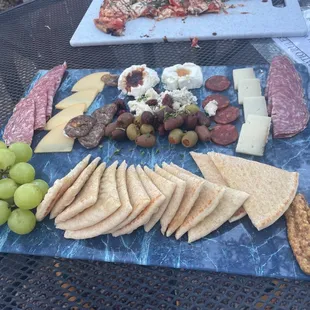 Wine 101 Charcuterie Board and Margherita flat bread pizza!