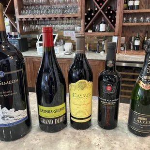 What kind of day are you having?  Left to Right Salmanzar, Jeraboam, Magnum, 1Liter, 750ml