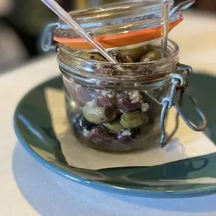 House-Marinated Pitted Olives