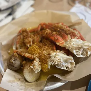 Snow Crab Boil with Corn &amp; Potato