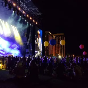 The balloons later burst into confetti