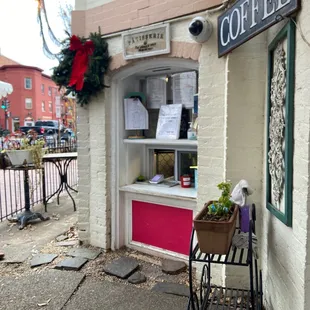 The cutest little service window for ordering