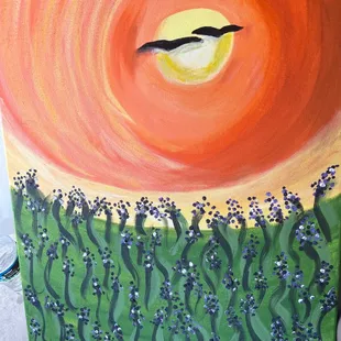 Wine and Canvas!! Thank you Emily!