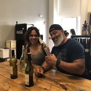 a man and a woman sitting at a table