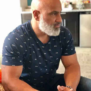 a man sitting on a couch