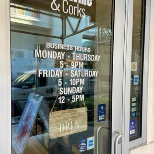 business hours and hours