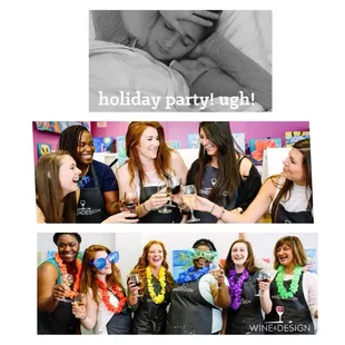 Don't let holiday planning ruin your day! Book a wine&amp;design event instead!