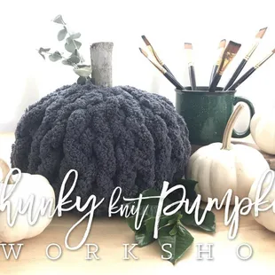 How cute are these? Chunky Knit Pumpkins