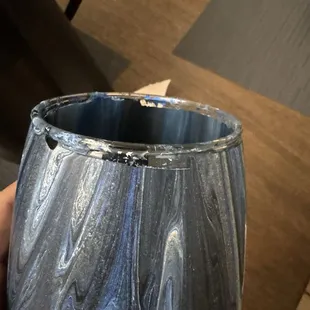 The pealing from removing the tape
