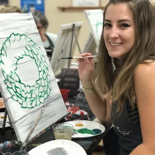 Michelle and her painting