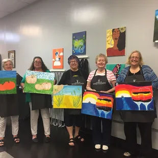 The red hatters and their lovely paintings that night