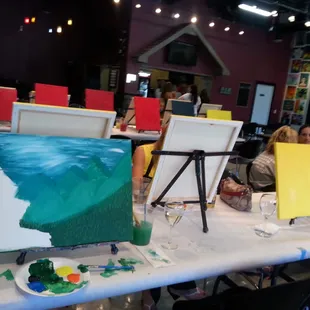 At their studio, they allowed me to paint the painting I thought I had signed up for!