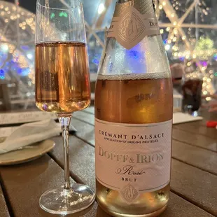 Cremant d&apos;Alsace Rosé that came with the frites