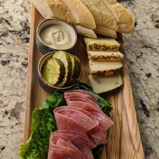 Salami &amp; Asiago lunch board