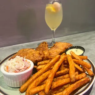 food, fish and chips