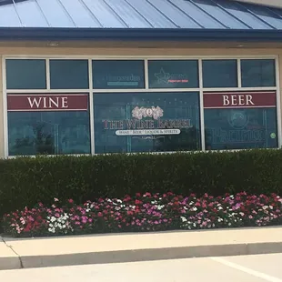 the front of a wine shop