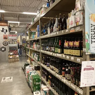 shelves in a grocery store
