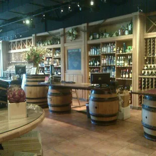 a wine tasting area