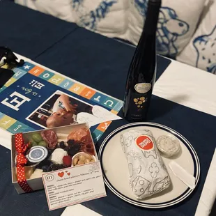 Valentine dinner. Charcuterie plus the Truffle Shuffle and with wine of the month.