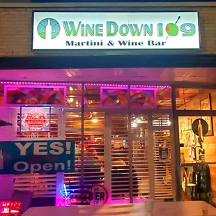 the front of the restaurant
