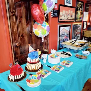 A birthday party setup!