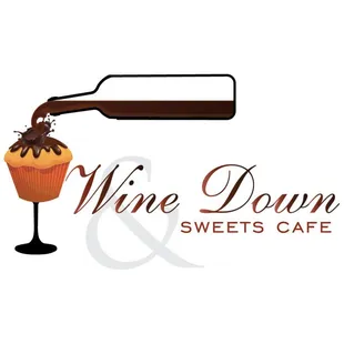 Wine Down &amp; Sweets Cafe logo