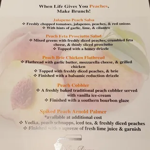 Peaches Themed Brunch