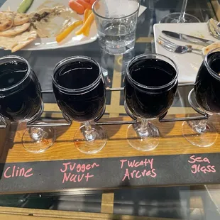 Red wine flight.