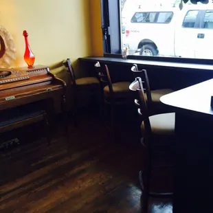 Inside seating.