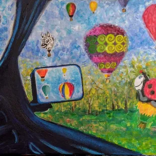 Instock: Acrylic on Canvas Ballon Fiesta ABQ. From The Truck
9x12.
Also Available: Digital Print