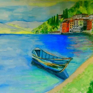 In Stock ; Italian Riviera watercolor painting 12x16.
Also Available : digital file