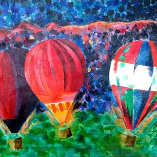Instock: Acrylic on Canvas ABQ Balloon Fiesta 18x24
Also Available:  Ditgital Print